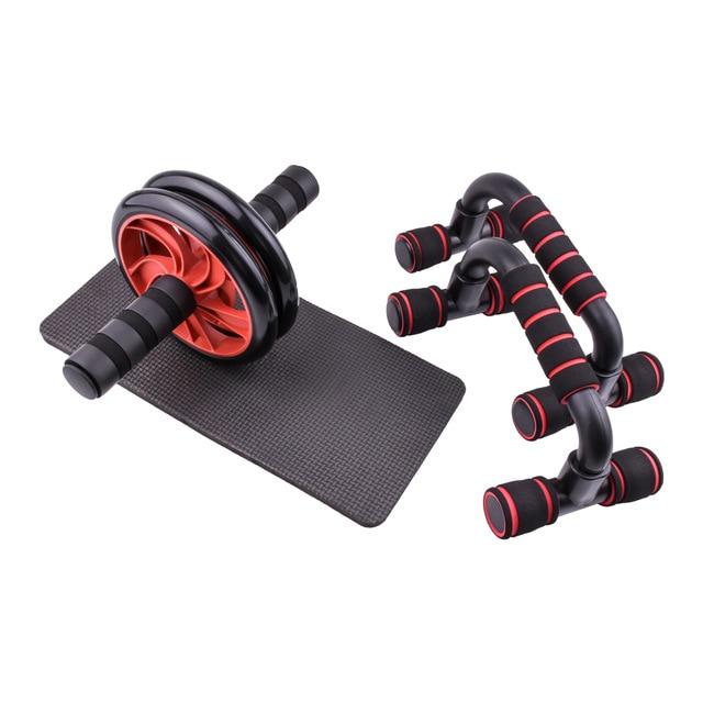 Resistance Bands Push-up Bar AB Power Wheels Roller Machine Jump Rope Exercise Workout Home Gym Fitness Abdominal Muscle Trainer - Go Band™