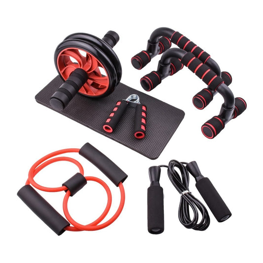 Resistance Bands Push-up Bar AB Power Wheels Roller Machine Jump Rope Exercise Workout Home Gym Fitness Abdominal Muscle Trainer - Go Band™