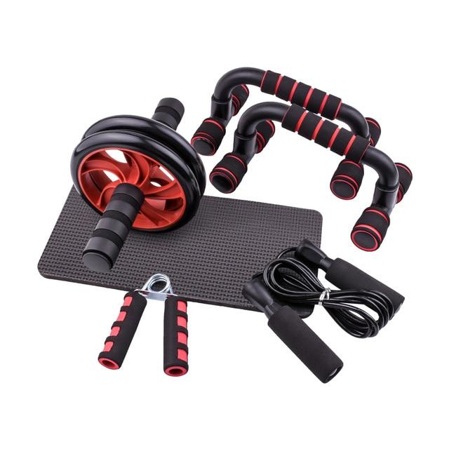 Resistance Bands Push-up Bar AB Power Wheels Roller Machine Jump Rope Exercise Workout Home Gym Fitness Abdominal Muscle Trainer - Go Band™