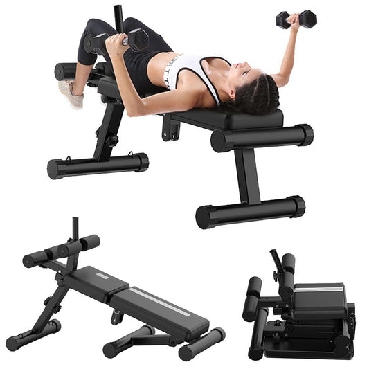 Slant Board Folding Design Sit-ups Board Dumbbell bench For Exercises Adjustable Height Settings - Go Band™