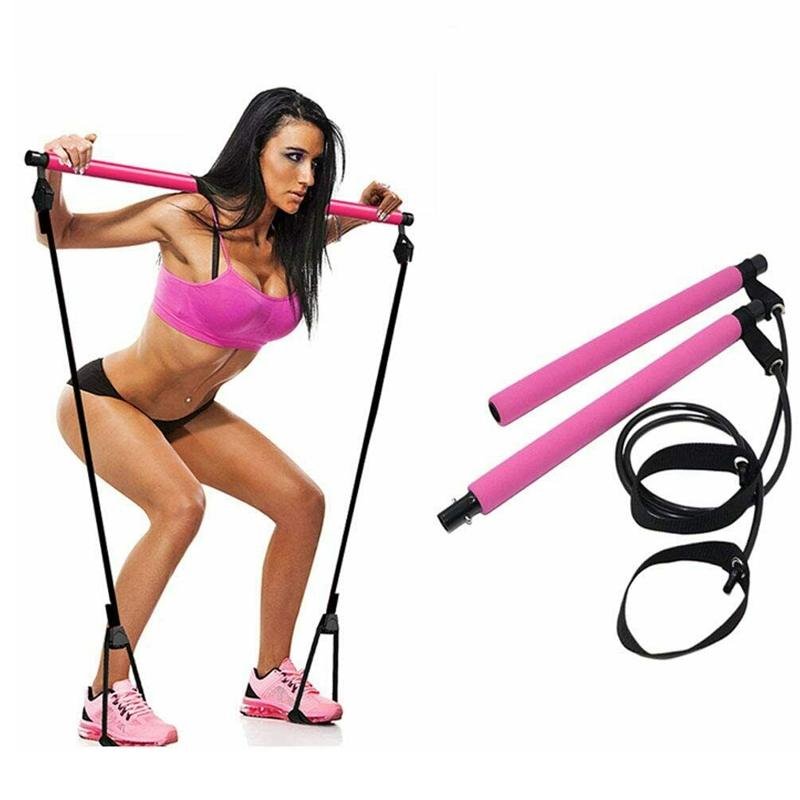 Multifunctional Portable Pilates Bar Fitness Stick Yoga Resistance Bands Home Gym Exercise Tools - Go Band™
